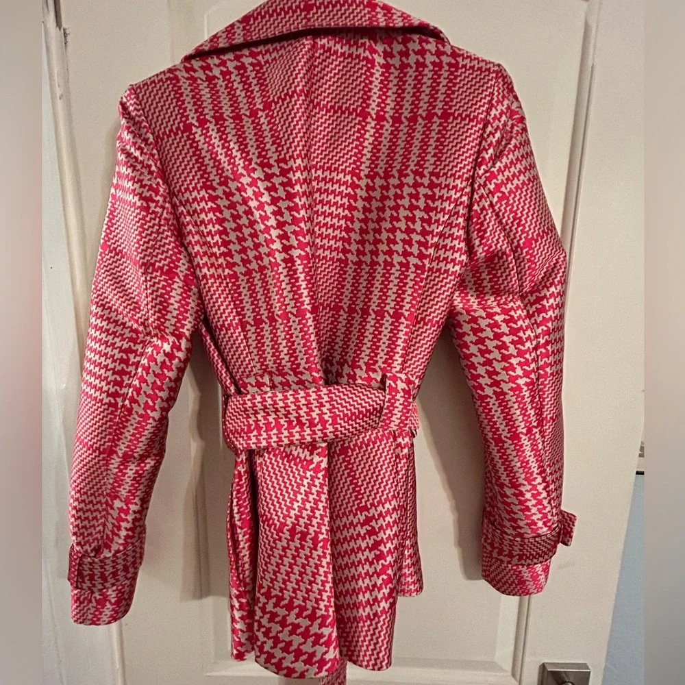 NWT WHBM Red Houndstooth Jacket Tie Belt - Picture 13 of 13